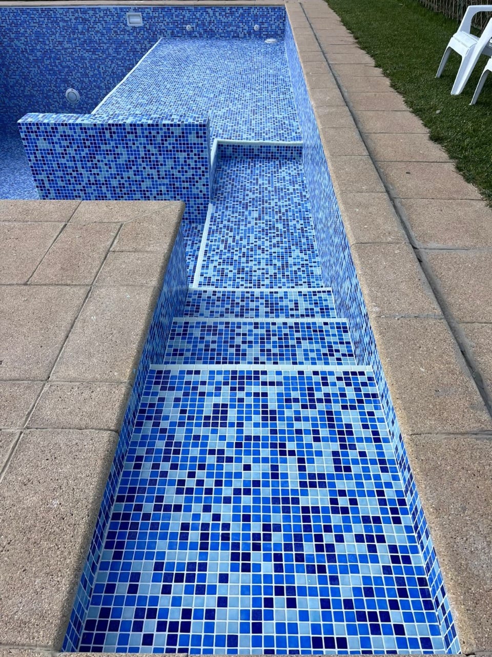 Mosaico ez. Mezcla celeste - palmeta 30,5x50,5 cm. (valor m² iva incl) - imagen 4